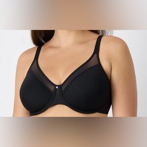 NEW-Bali One Smooth U Ultra Light Underwire Bra. Black. 40D